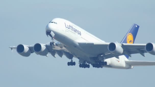 Airbus 380 taking off — Stock Video