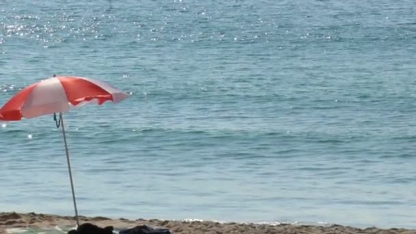 Vagues roulées sur le sable de la plage — Video
