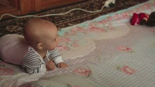 Six month baby girl — Stock Video