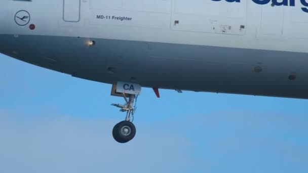 Avión aterrizando en Frankfurt — Vídeos de Stock