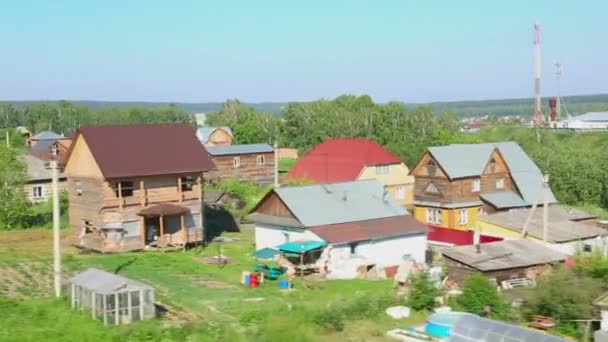 View from suburban train — Stock Video