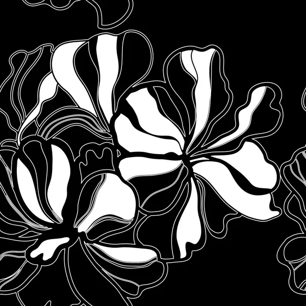 Vector patrón floral sin costura — Vector de stock