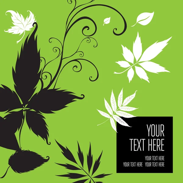 ベクトル スタイリッシュな緑の花の背景 — ストックベクタ