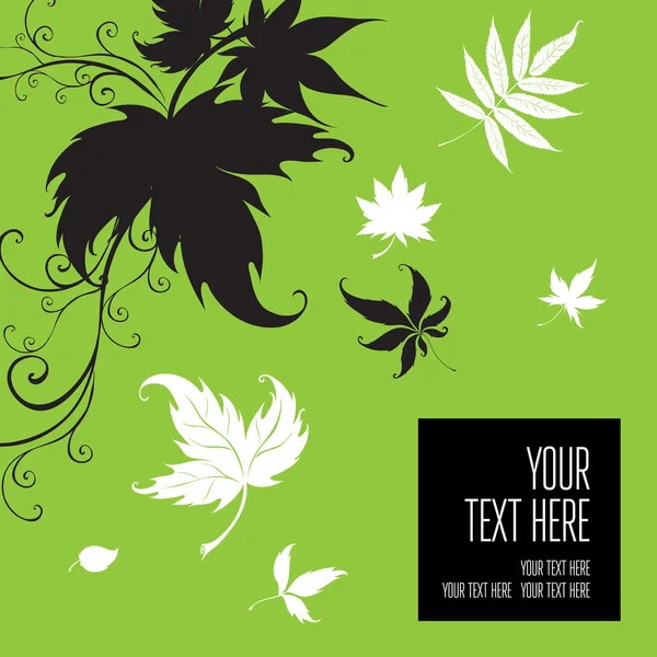 Vector elegante fundo floral verde — Vetor de Stock