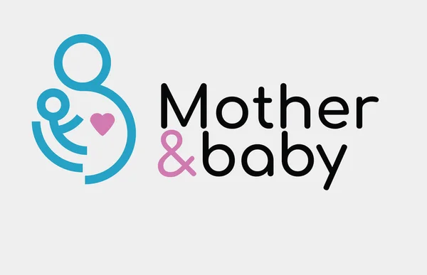 Logotipo Mãe Bebê Logótipo Maternidade — Vetor de Stock