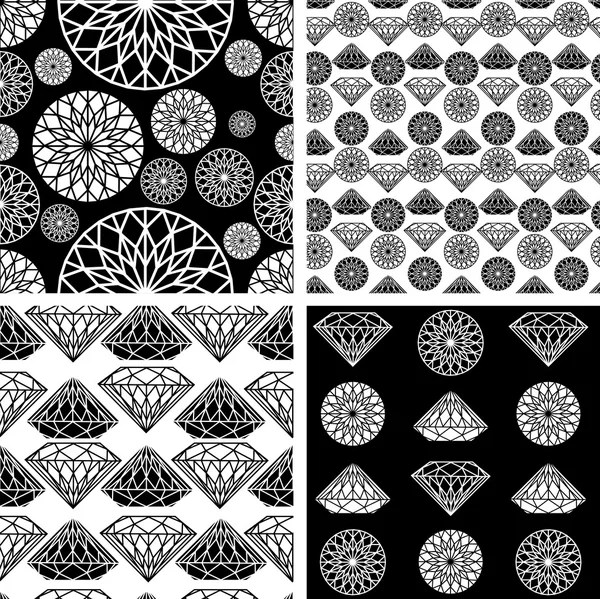 Naadloze patroon uit diamant — Stockvector