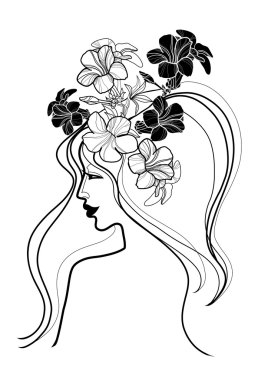 Kadın portresi vektör