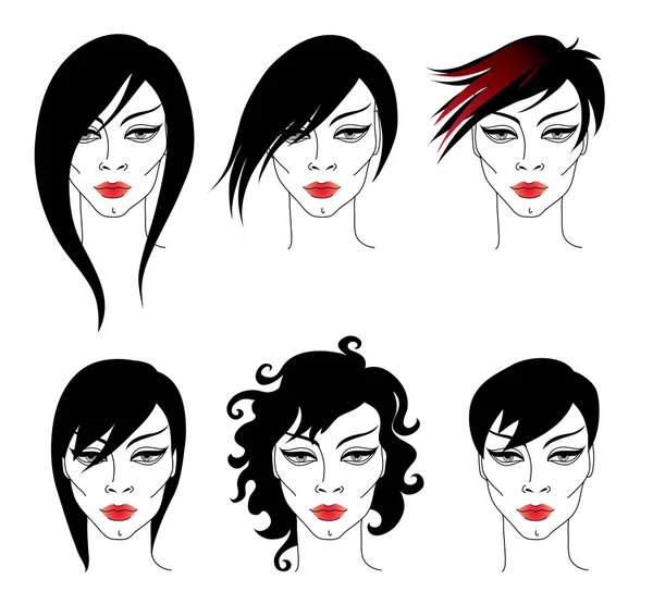 Укладання волосся для жінки — стоковий вектор