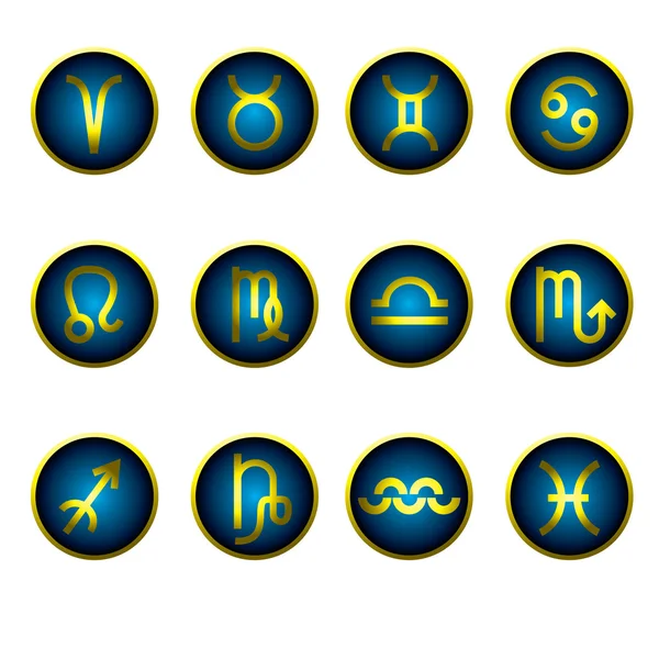 Ikony zodiaku — Wektor stockowy