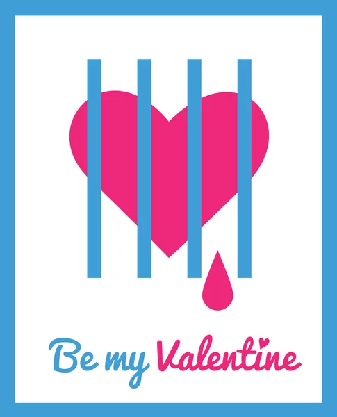 Tarjeta de felicitación para el día de San Valentín — Vector de stock