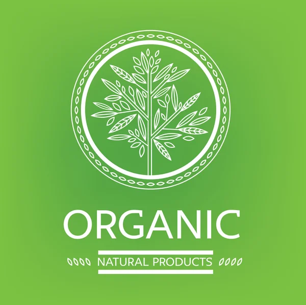 Organic natural logos — Stock Vector