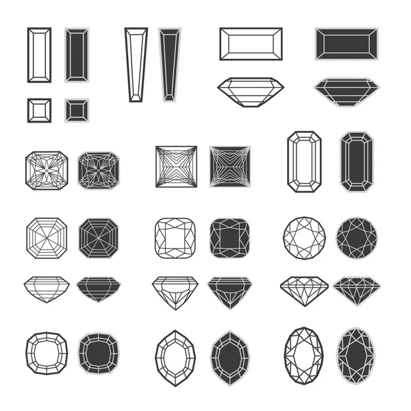 Набір алмазів — стоковий вектор