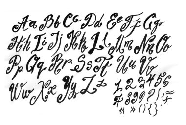 el yapımı Roma alfabesi 