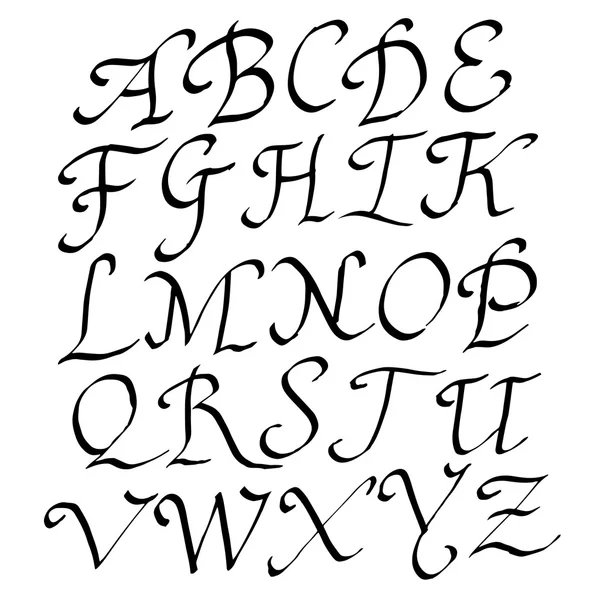 Векторный алфавит ручной работы — стоковый вектор