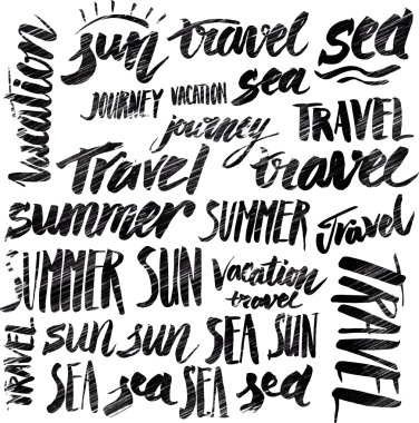 İşaretler el yapımı hat kümesi: