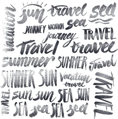 İşaretler el yapımı hat kümesi: