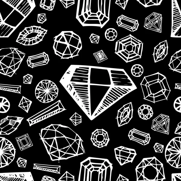 Modèle vectoriel sans couture avec diamants — Image vectorielle