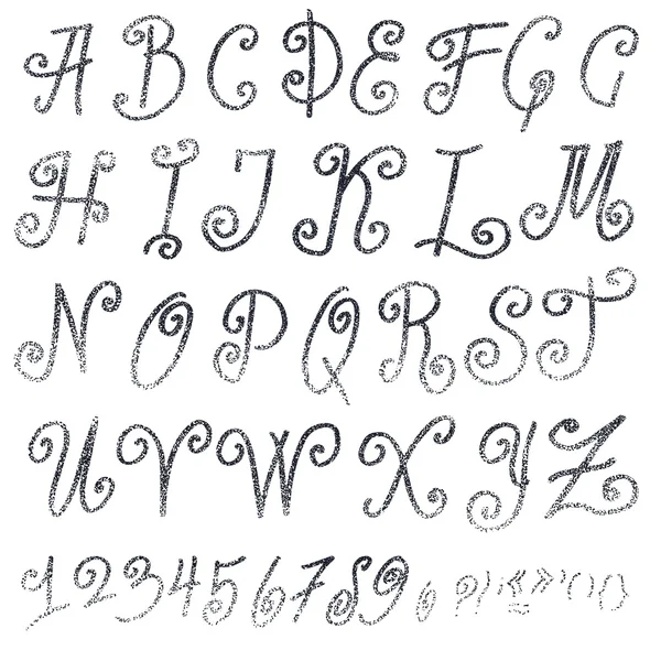 Ręcznie robione alfabetu łacińskiego — Zdjęcie stockowe