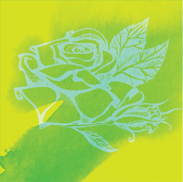 Vektorn swatercolor floral bakgrund — Stock vektor