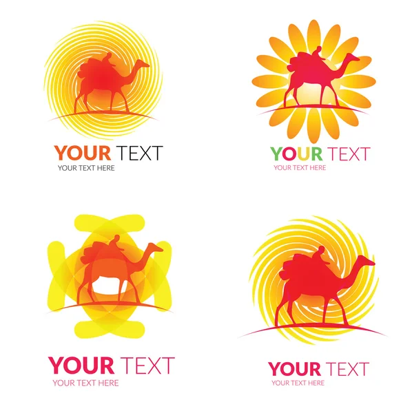 Logotipos Camel rider — Vector de stock