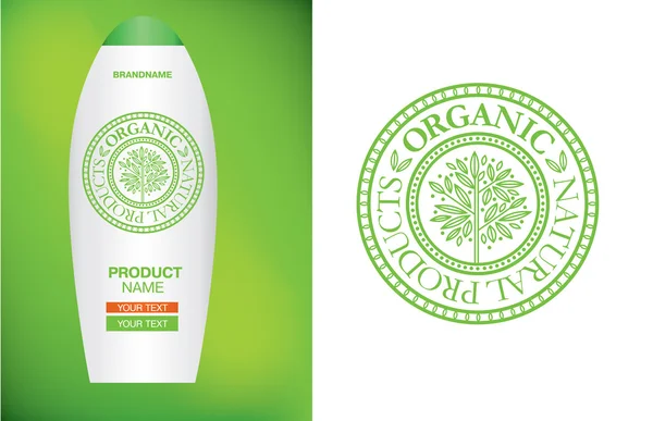 Logo dla produktów ekologicznych naturalnych — Wektor stockowy