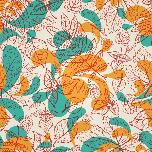 Patrón con hojas — Archivo Imágenes Vectoriales