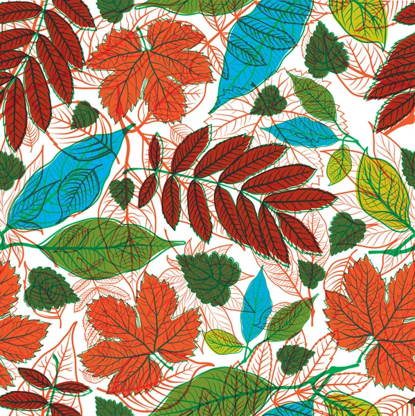 Muster mit Blättern — Stockvektor