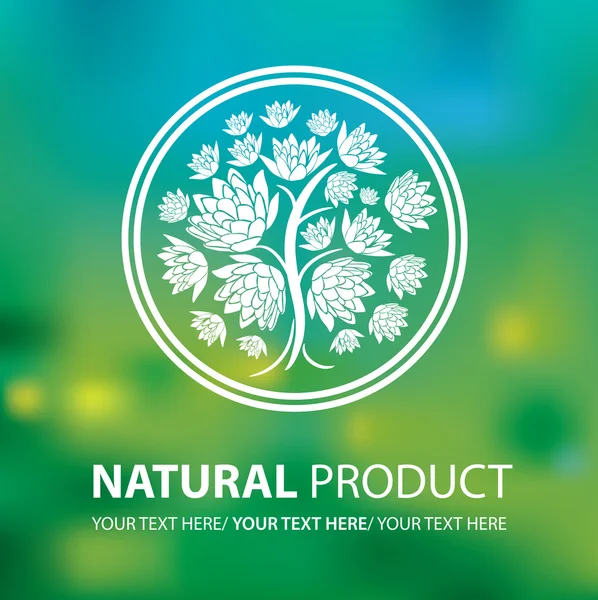 Logos naturels biologiques — Image vectorielle