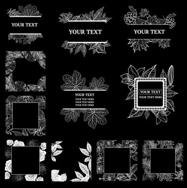 Floral çerçeveler arka planlar