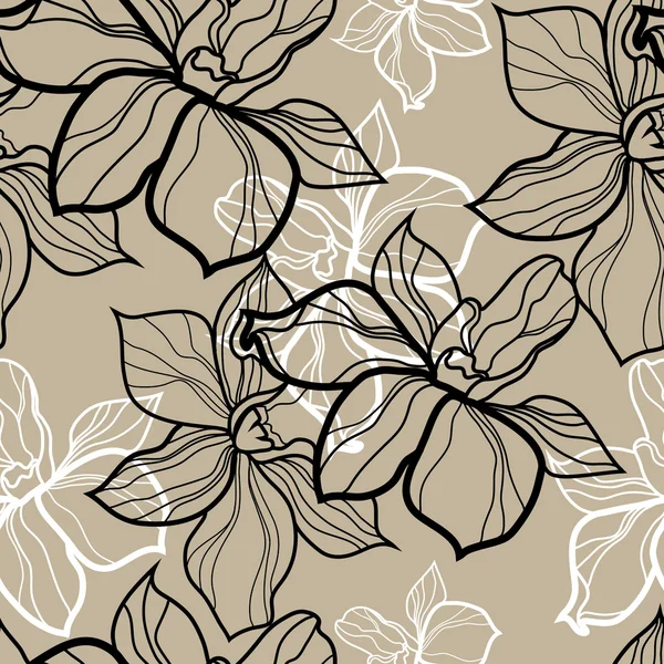 Patrón floral sin costuras — Vector de stock