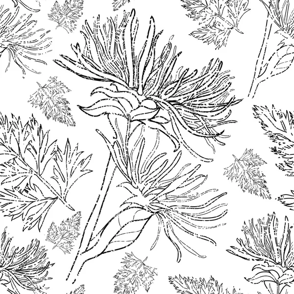 Vector floral grunge mönster — Stock vektor