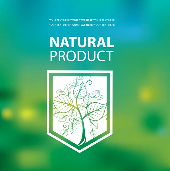 Biologisch natuurlijke logo — Stockvector