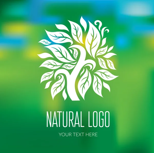 Logotipo natural orgánico — Archivo Imágenes Vectoriales