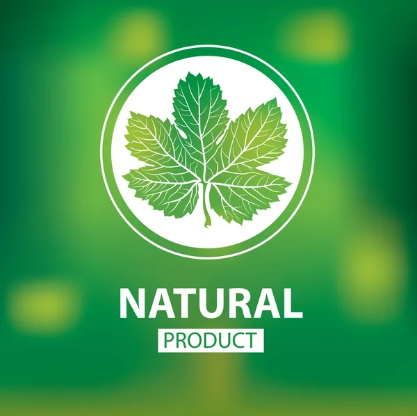 Logotipo natural orgânico —  Vetores de Stock