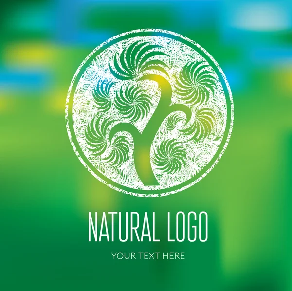 Φυσικό λογότυπο των βιολογικών προϊόντων — Διανυσματικό Αρχείο