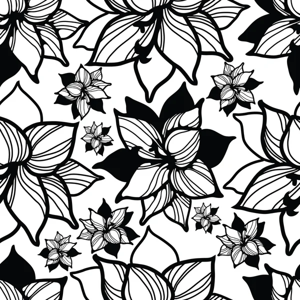 Vecteur motif floral sans couture — Image vectorielle