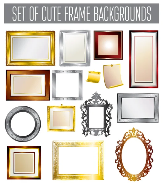 Set of different vector frames — Stock Vector