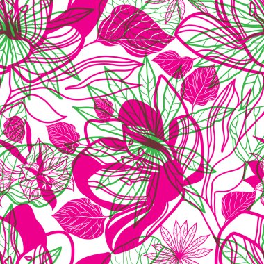 vektörsüz çiçek deseni