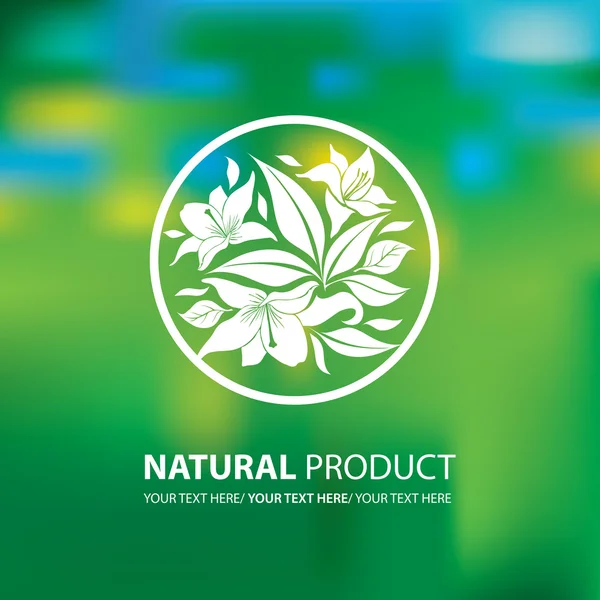 Logotipos naturais orgânicos — Vetor de Stock