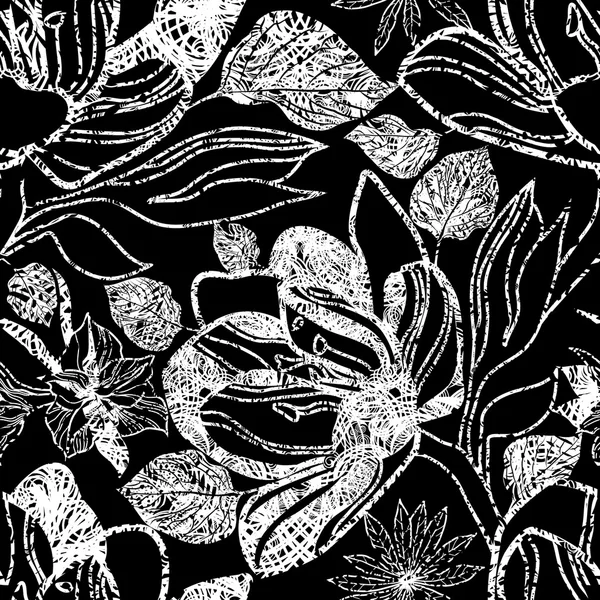 Vecteur motif floral sans couture — Image vectorielle