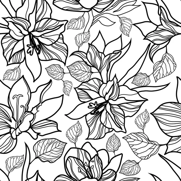 Vecteur motif floral sans couture — Image vectorielle