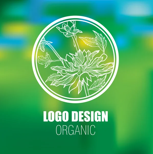 Logotipo natural orgánico — Vector de stock