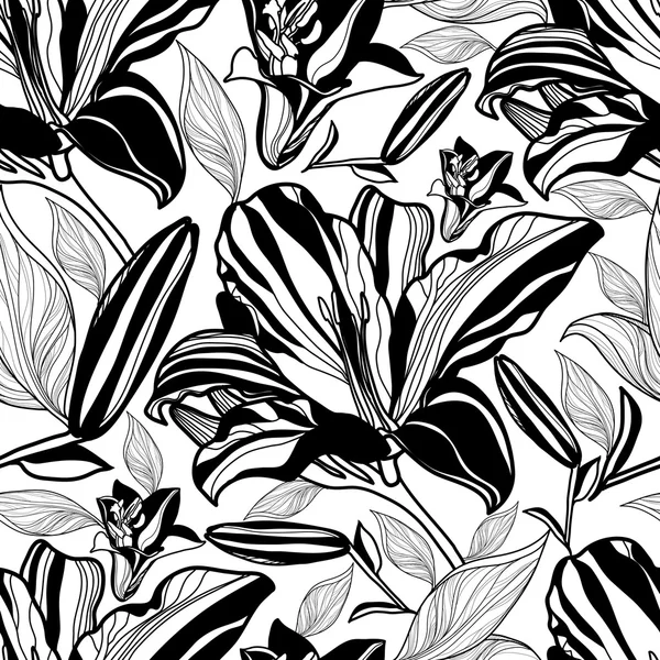 Vector patrón floral sin costura — Archivo Imágenes Vectoriales