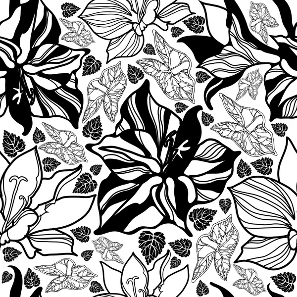 Vecteur motif floral sans couture — Image vectorielle