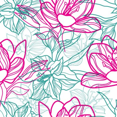 vektörsüz çiçek deseni