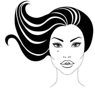 Güzel kadın yüzü