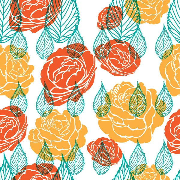 Vector seamless floral pattern — Stock Vector