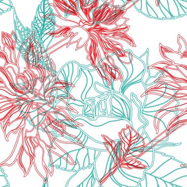 vektörsüz çiçek deseni