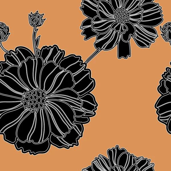 Vector patrón floral sin costura — Archivo Imágenes Vectoriales