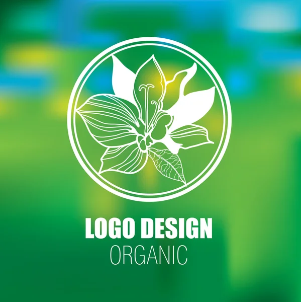 Logo naturalny organiczny — Wektor stockowy
